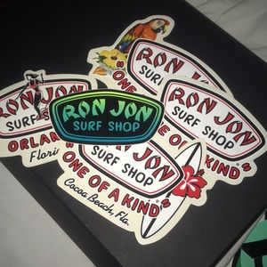 Ron Jon sure shop stickers